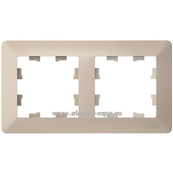 Ю32. Рамка-2 AtlasDesign Air ATN221202 универсальная песочный/дымчатый белый (Systemе Electric)