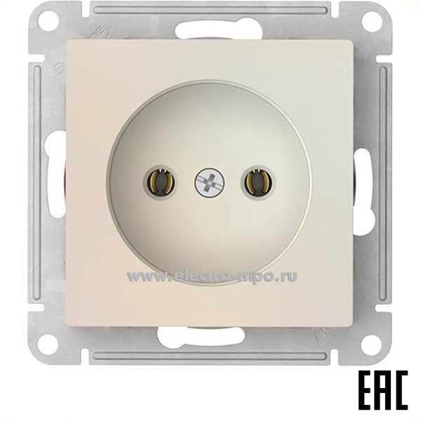 Ю52. Механизм AtlasDesign ATN000441S розетки безвинт. зажим. с/п жемчуг (Systeme Electric)