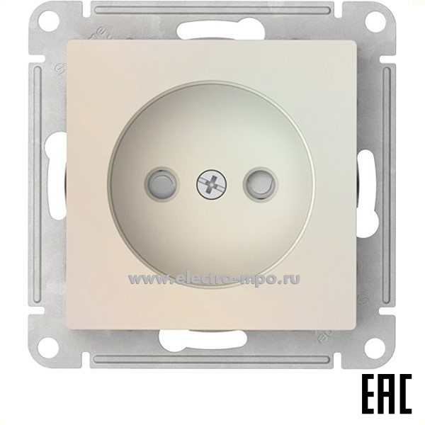 Ю52. Механизм AtlasDesign ATN000449S розетки со шторками безвинт. зажим. с/п жемчуг (Systeme Electric)