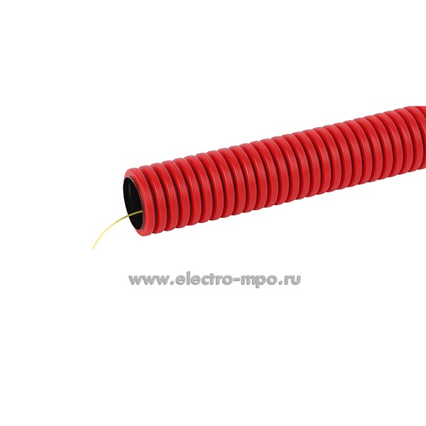 Т19. Труба Б0052251 GOFR-40-50-HD2-R гофрированная двустенная ПНД 40мм с зондом красная (ЭРА Россия)