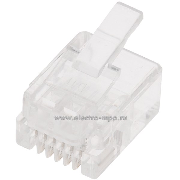 Р4417. Разъём 05-1013 телефонный RJ12 6Р6С 6 контактов (Rexant Китай)