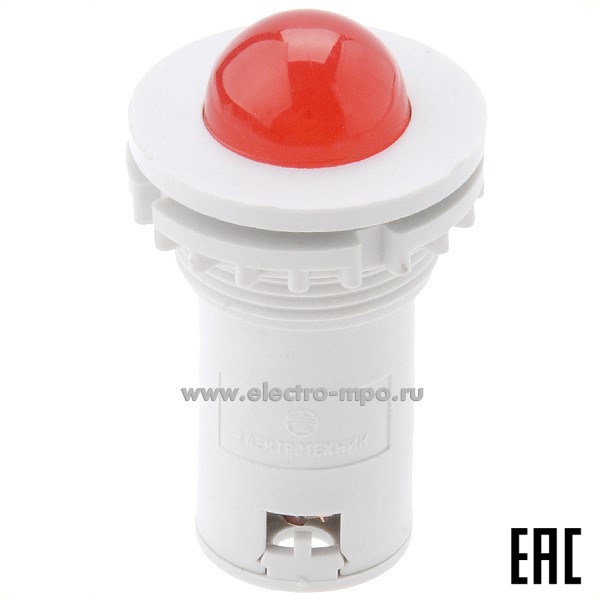 А5635. Светосигнальная арматура СКЛ-11-К-2-220 красная 220В светодиод (Электротехник Москва)