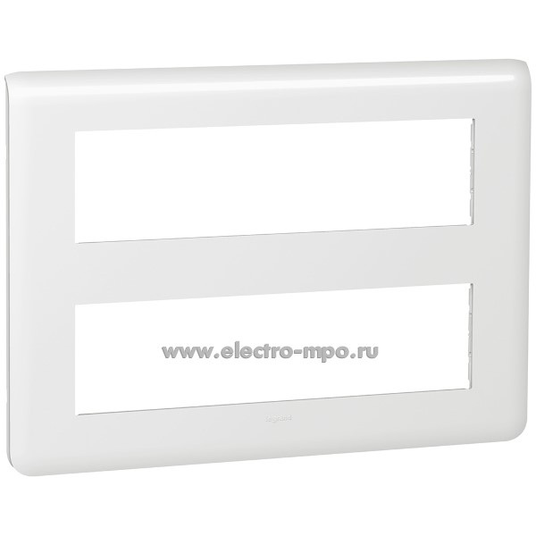 Р2554. Рамка Mosaic 078837L для 2х8 модулей белая (Legrand)