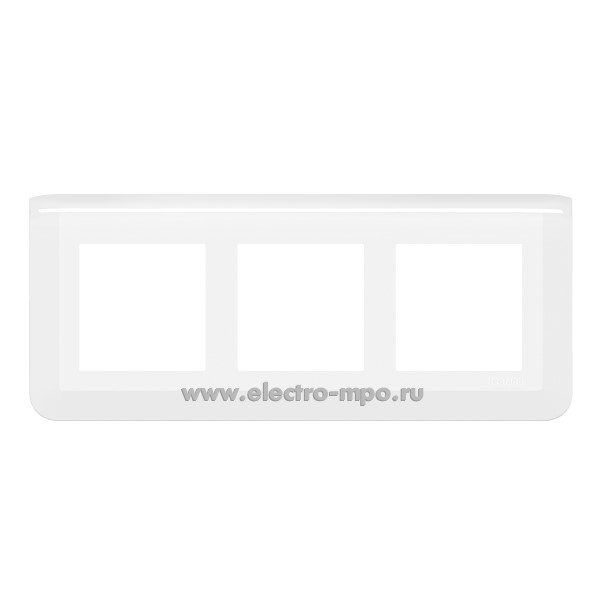 Р2558. Рамка Mosaic 078866L для 3х2 модулей гориз. для коробок с межосев. расст. 57мм белая (Legrand)