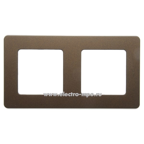 Ю5892. Рамка-2 Inspiria 673949 бронза (Legrand/Daccord)