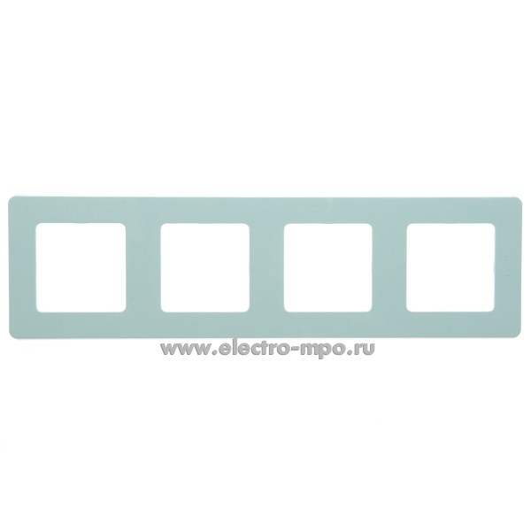 Ю5789. Рамка-4 Inspiria 673965 мятная (Legrand/Daccord)