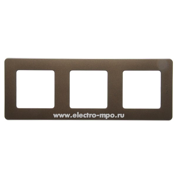 Ю5893. Рамка-3 Inspiria 673959 бронза (Legrand/Daccord)
