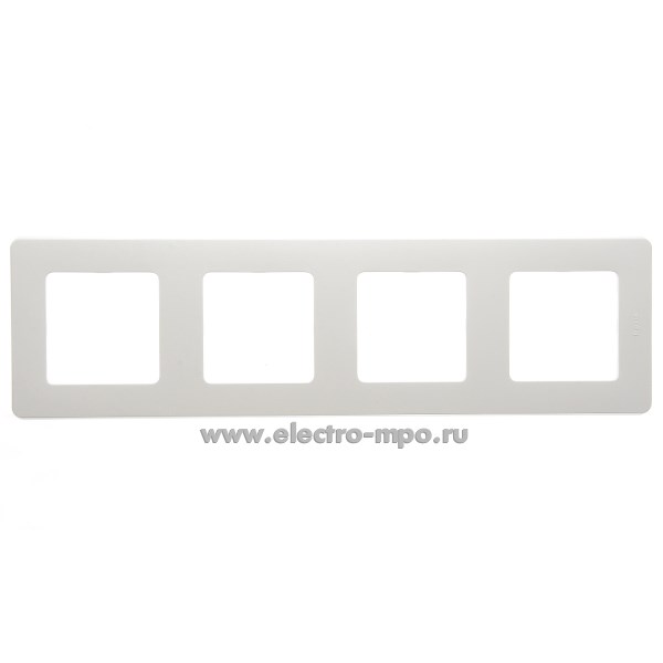 Ю5794. Рамка-4 Inspiria 673966 жемчуг (Legrand/Daccord)