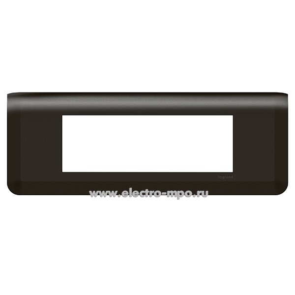Р2768. Рамка Mosaic 079056L для 6 модулей черная (Legrand)