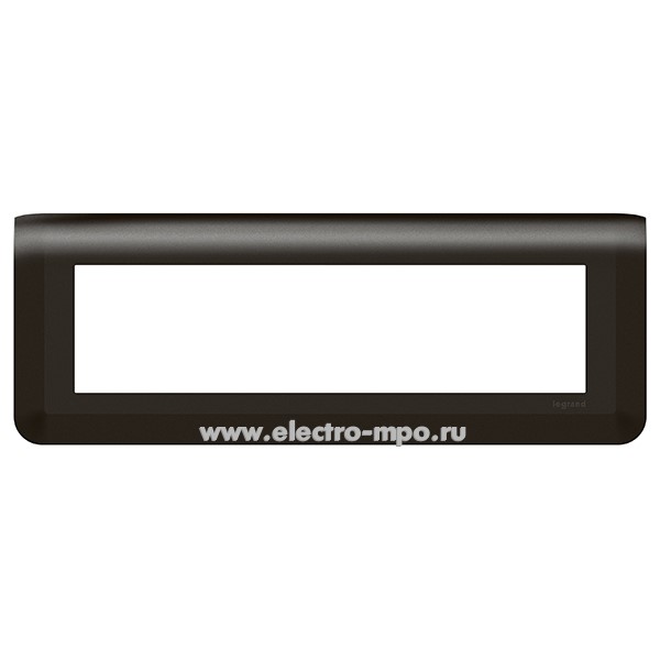 Р2769. Рамка Mosaic 079058L для 8 модулей черная (Legrand)