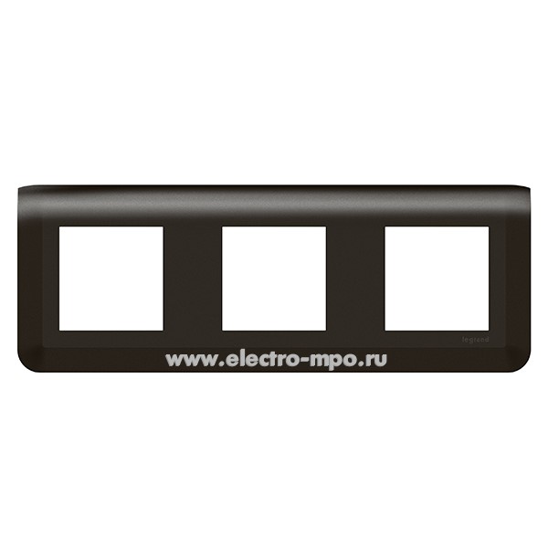Р2774. Рамка Mosaic 079046L для 3х2 модулей черная (Legrand)