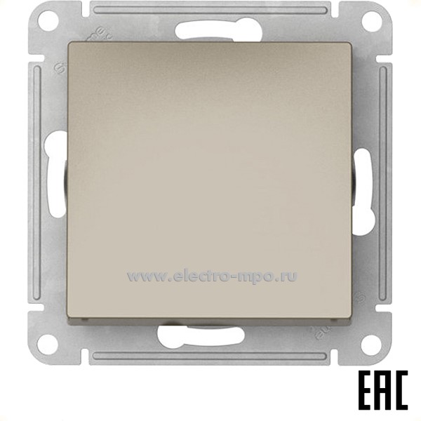 Ю52. Механизм AtlasDesign ATN000511S выключателя 1 кл. безвинт. зажим. с/п шампань (Systeme Electric)