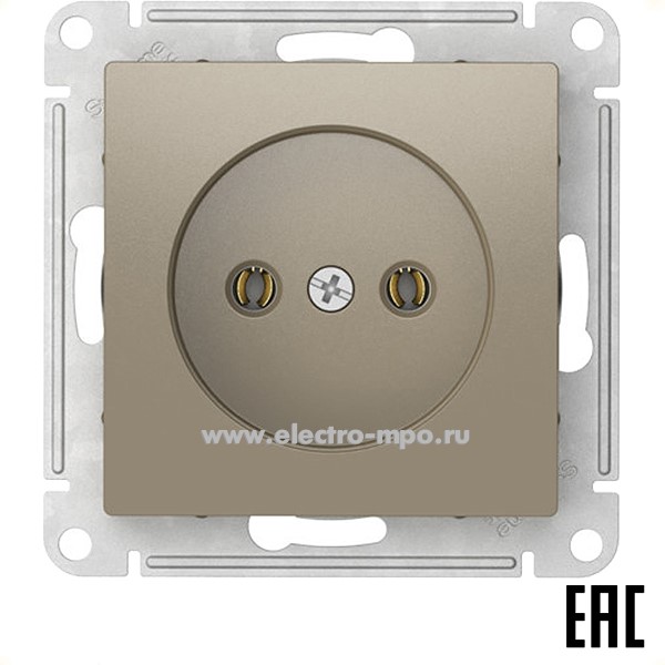 Ю52. Механизм AtlasDesign ATN000541S розетки безвинт. зажим. с/п шампань (Systeme Electric)