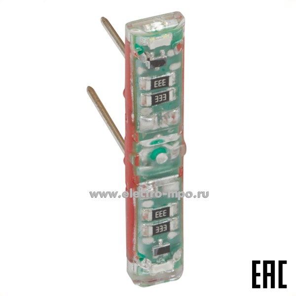 Р2783. Лампа Mosaic 067688L индикации  светодиодная красная для выключателей 230В (Legrand)