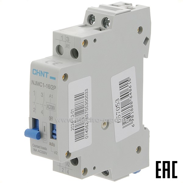 К5726. Реле импульсное 657053  NJMC1-16/2P 230В 16А 2з на Din-рейку (CHINT)