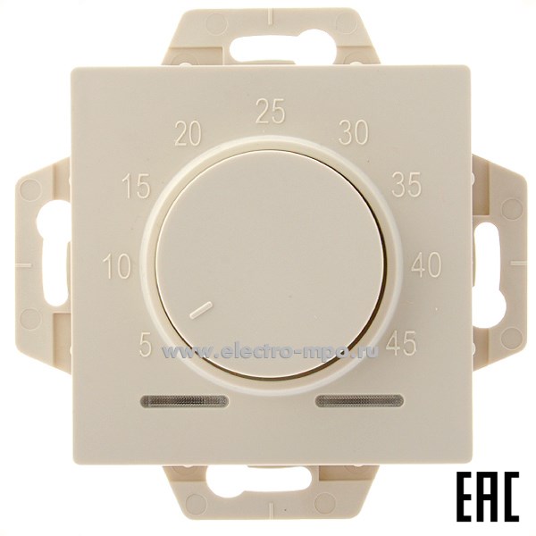 Ю4093. Механизм AtlasDesign ATN000235 регулятора тёплого пола 5-45град. С с/п бежевый (Systeme Electri)