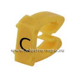 Б7176. Маркер 38112 CAB3 символ "C" жёлтый 0,15-0,5мм2 (Legrand)