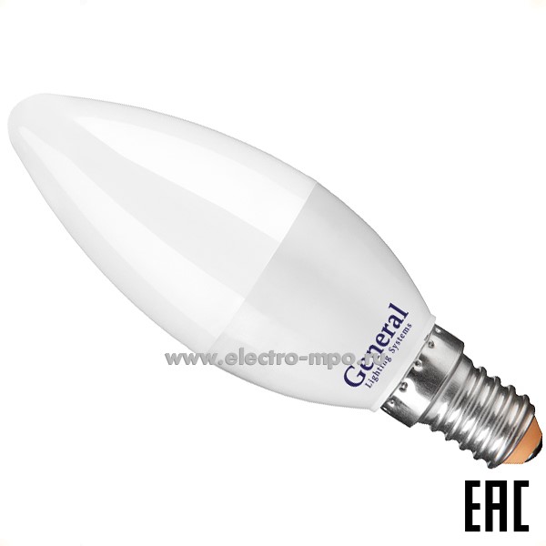 Л01. Лампа 9,5Вт 649929 GLDEN-CF-12-230-E14-6500К 970Лм светодиодная "свеча" дневной свет (General)