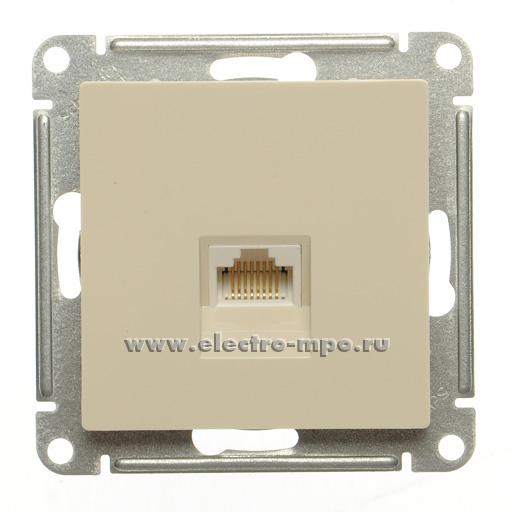 Ю4078. Механизм AtlasDesign ATN000283 розетки компьютерной RJ45 5е с/п бежевый (Systeme Electric)