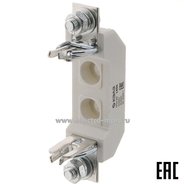 Е0694. Держатели плавкой вставки ППН-00-И2, габарит 00, 160А, 110357 (КЭАЗ)