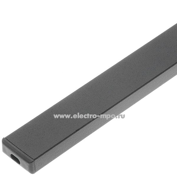 Д1558. Профиль 523330 GAL-GLS-2000-7-16-B-B накладной черный с черн. рассеивателем 7х16х2000мм для СД лент