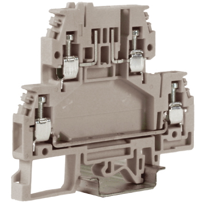 К22. DSFA.4, ZDA100 зажим с 2 уровнями, верхний под предохранитель 4 кв.мм  (ДКС)