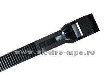 67226.Г7226 Хомут 26451 гибкий 9х180мм морозостойкий черный с плоским замком (ДКС Италия)