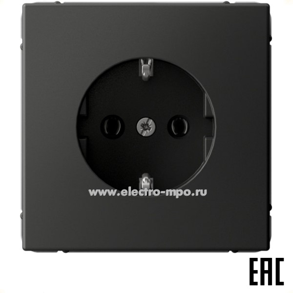 Р34. Механизм ArtGallery GAL001443S розетки "евр" безвинт. зажим с/п базальт (Systeme Electric)