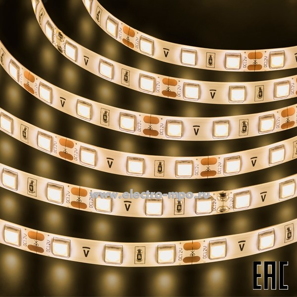 С2130. Лента светодиодная 80318 NLS-5050WW60-PRO 5м 12В пост.тока 72Вт 300Led т/б свет IP65 (Navigator)