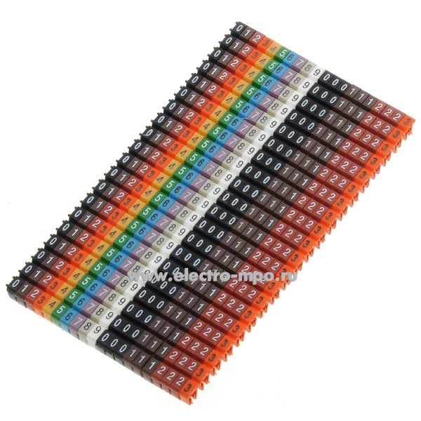 Б7658. Набор маркеров KCG2 9995-2 для каб 1,5-2,5 мм2 симв (0-9.0.0.0.1.1.1.2.2.2.3) 400шт (ONKA, Россия)