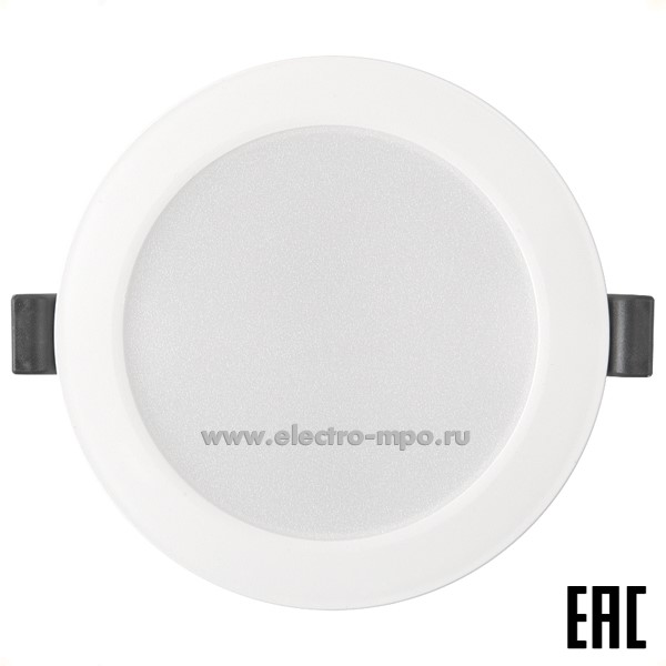 С08. Светильник 412403 GLP-RW3-9BT-118-4 9Вт 4500К 720Лм светод. встр. d-119мм белый IP40 (General)