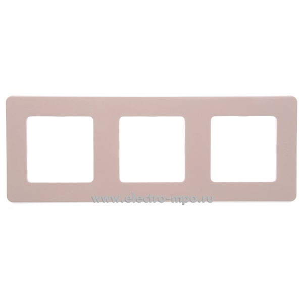 Ю5783. Рамка-3 Inspiria 673954 розовая (Legrand/Daccord)