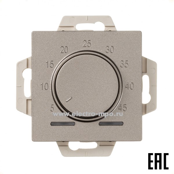 Ю4169. Механизм AtlasDesign ATN000535 регулятора тёплого пола 5-45град. С с/п шампань (Systeme)