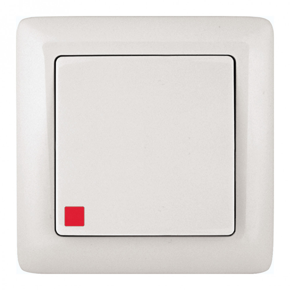 Р01. Выключатель ХИТ VS16-135-B 1кл. с/п с подсветкой белый (Systeme Electric)