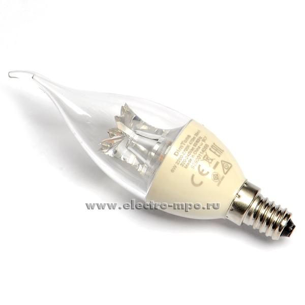 20641.Л0641 Лампа 6Вт MASTER LEDcandle DT 6-40W E14 BA38 CL диммир. светод. "свеча на ветру" т/б (Philips)