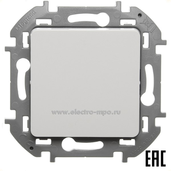 Ю5706. Механизм Inspiria 673690 выключателя 1кл. кнопочный с/п белый (Legrand/Daccord)