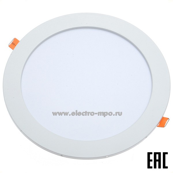 С08. Светильник 412172 GLP-RW16-225-18-6 18Вт 6500К 1386Лм панель светод. встраив. d-225мм IP40 (General