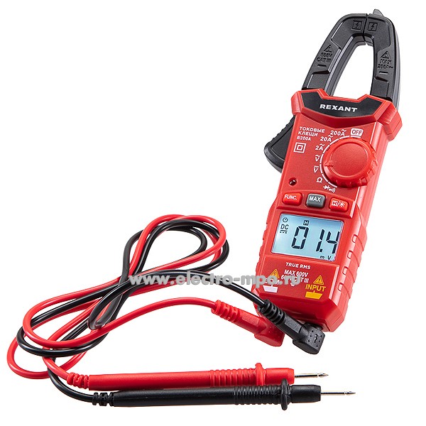 И48. Токовые клещи 13-3201 R200A (Rexant)