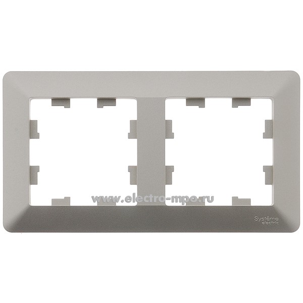 Ю32. Рамка-2 AtlasDesign Air ATN220502 универсальная шампань/дымчатый черный (Systemе Electric)