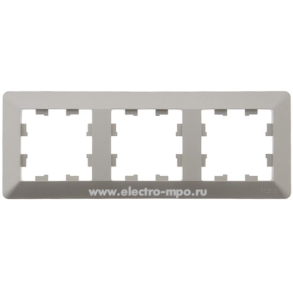 Ю32. Рамка-3 AtlasDesign Air ATN220503 универсальная шампань/дымчатый черный (Systemе Electric)