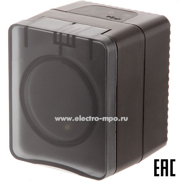 Ю5339. Розетка AtlasDesign Profi54 ATN546045 "евр" со шторками с крышкой IP54 о/п коричневая (SE)