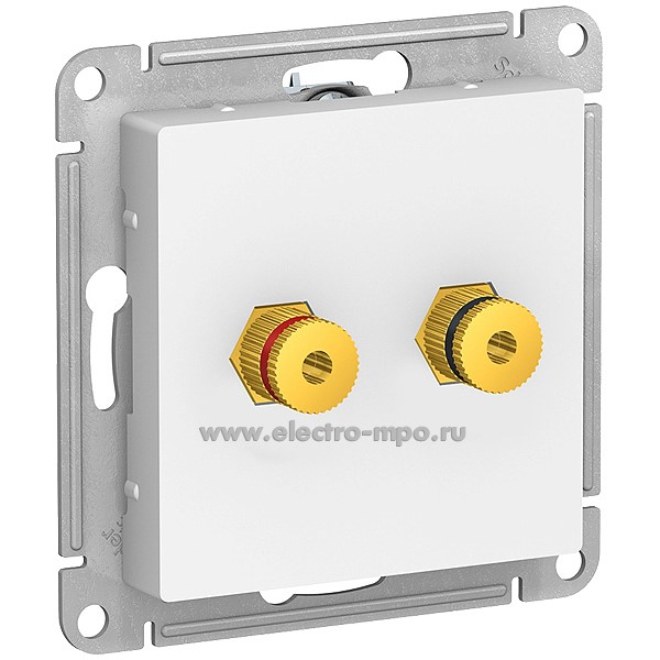Ю40. Механизм AtlasDesign ATN000187 аудиорозетки двойной белый (Systeme Electric)
