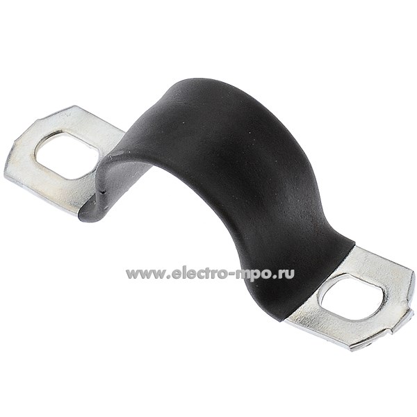 Г6635. Скоба 62980 СМД-П металлическая оцинкованная 14-15мм в полимерной изоляции, 2 лапки (Fortisflex)