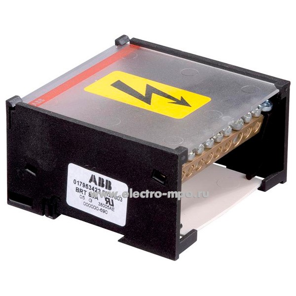 Э1531. Блок шин BRT80A 4 полюса 80А 4 шины по 9 присоединений (TE Connectivity)