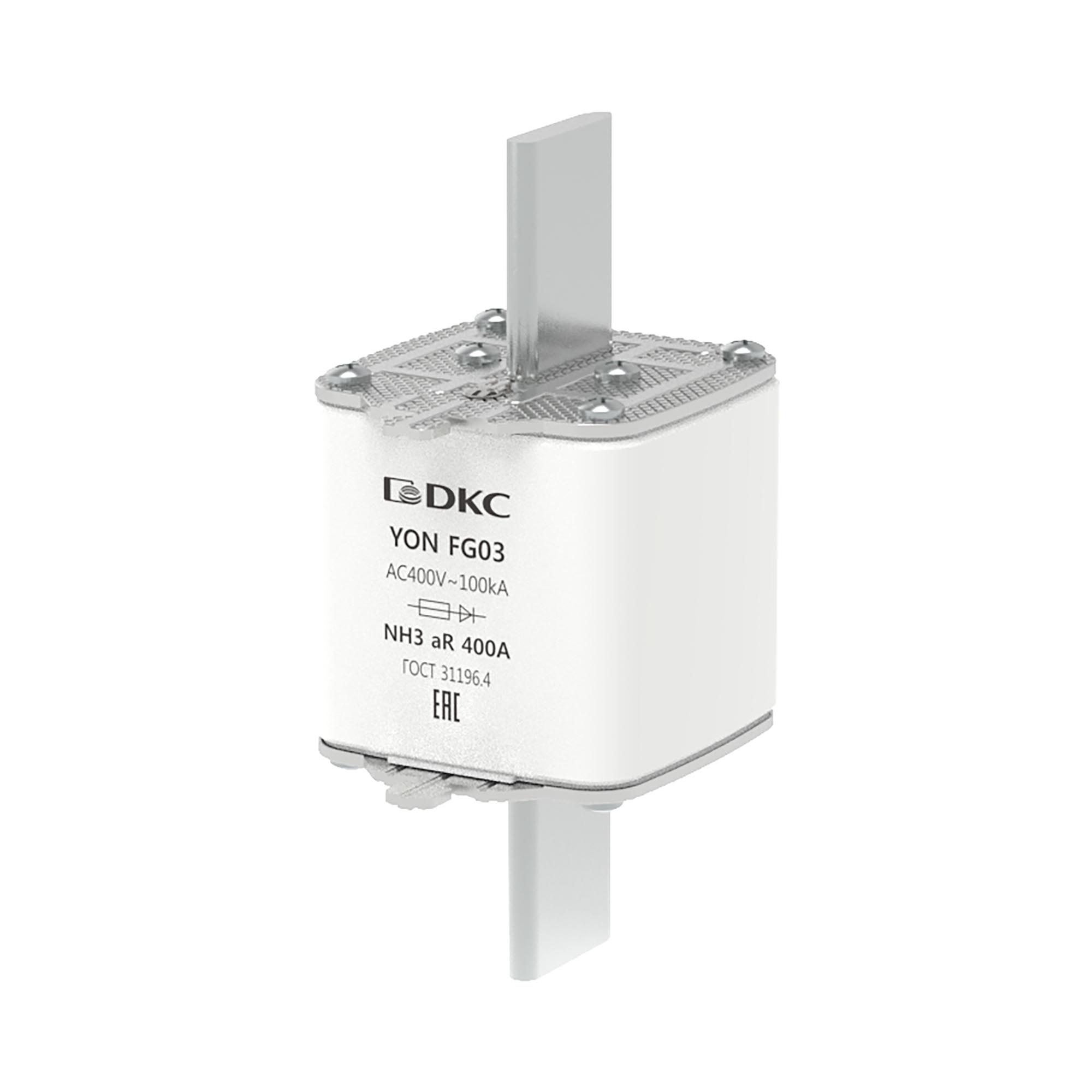А36. Предохранитель 1FG03-0400-400V-AR YON ножевого типа FG3 400А 400V характеристика  (ДКС)