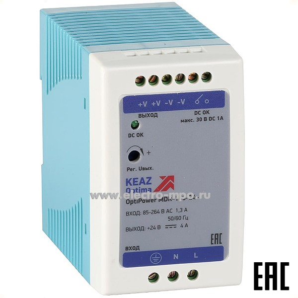 К99. Блок питания OptiPower MDR-100-24-1 4А 284542 (КЭАЗ)