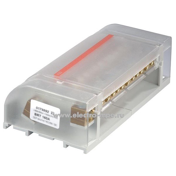 Э1533. Блок шин BRT160А 4 полюса 160А 4 шины по 12 присоединений (TE Connectivity)