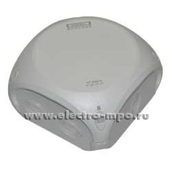 К0446. Коробка KF0600G пластиковая 130х130х77мм без сальников IP66/67 7 вводов серая (Hensel Германи