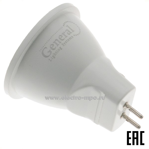 Л08. Лампа 7Вт 661567 GLDEN-MR11-7-230-G4-4500К 470Лм 220В светодиодная х/б свет (General)