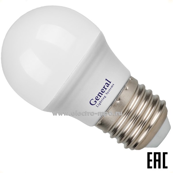 Л16. Лампа 20Вт 661487 GLDEN-G45F-20-230-E27-6500К 1270Лм светодиодная "шарик" дневной свет (General)